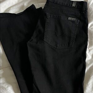 7 For All Mankind Black Boot Cut Jeans